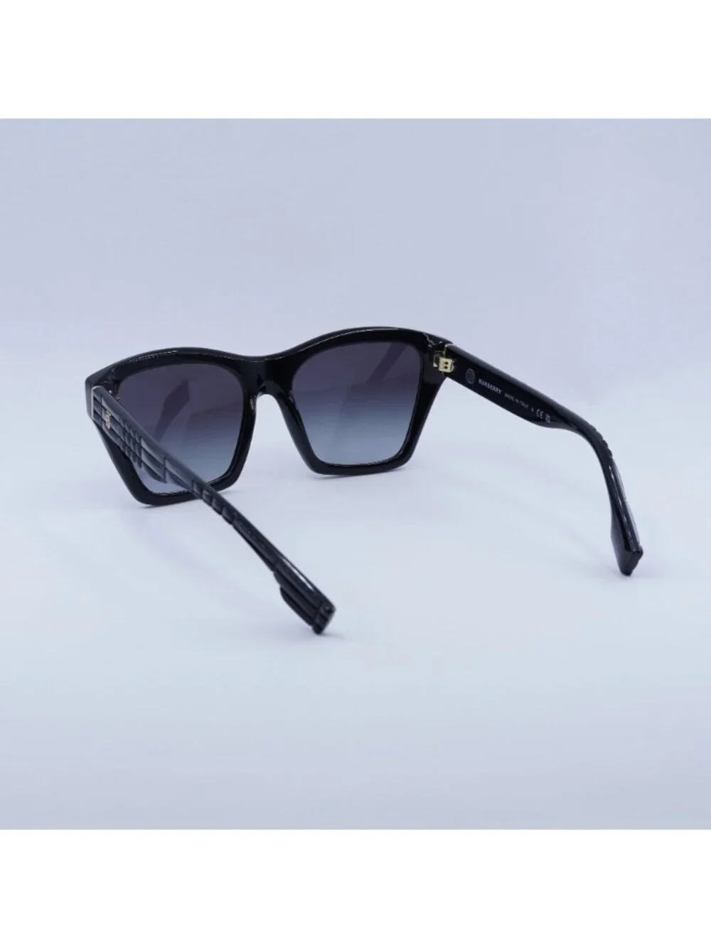 Burberry BE4391 30018G Square Sunglasses Black Frame, Grey Gradient Lenses